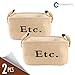 Lightweight Jute Storage Bin Fabric Collapsible Storage Basket Baby Nursery Organizer with Handles Sturdy Box for Clothes Toys Kids Laundry Blankets Pillows Bedrooms Kitchen Closet - 12” x 9” x 7