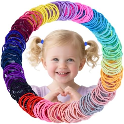 SKYii Baby Hair Ties for Girls 200Pcs Small Elastic Toddler