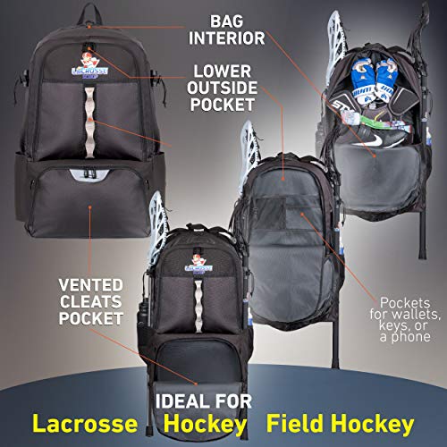 Lacrosse Backpack- Extra Large Deluxe Lacrosse Bag