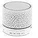 Mini Bluetooth Speaker,Lonchan Wireless Portable Sound Box Subwoofer Speaker with Mic & Colorful LED Light,Support USB/AUX/TF Card/FM Music,White