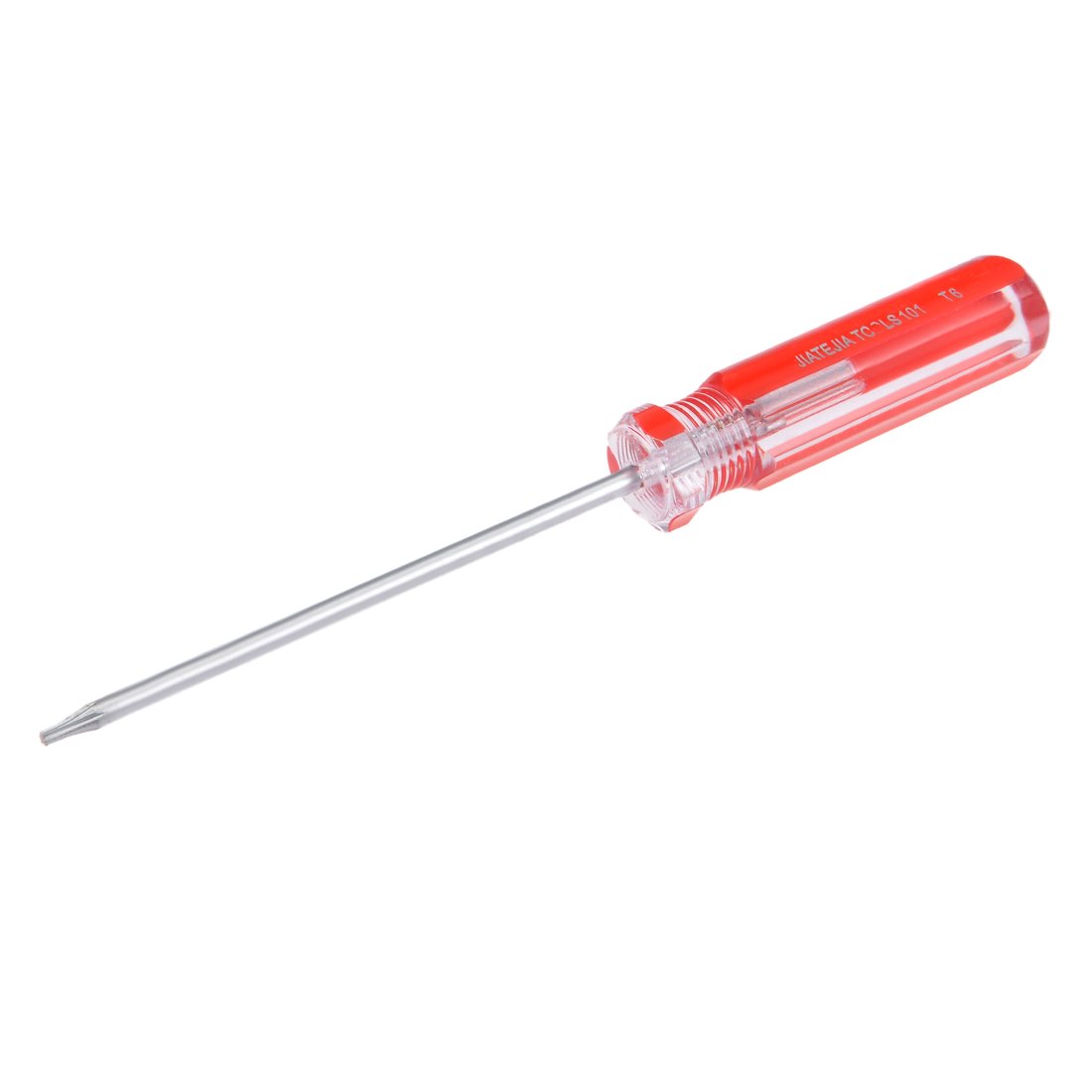 Sourcingmap Torx Screwdriver, T6 Magnetic Star Screw Driver with 3" Carbon Steel Shaft and Clear Red Handle