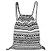Backpacks, Ammazona Unisex Retro Geometric Backpacks Printing Bags Drawstring Backpack (A)