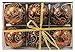Sleetly 6pk 80mm Shatterproof Chocolate Swirl Christmas Ball Ornament Set
