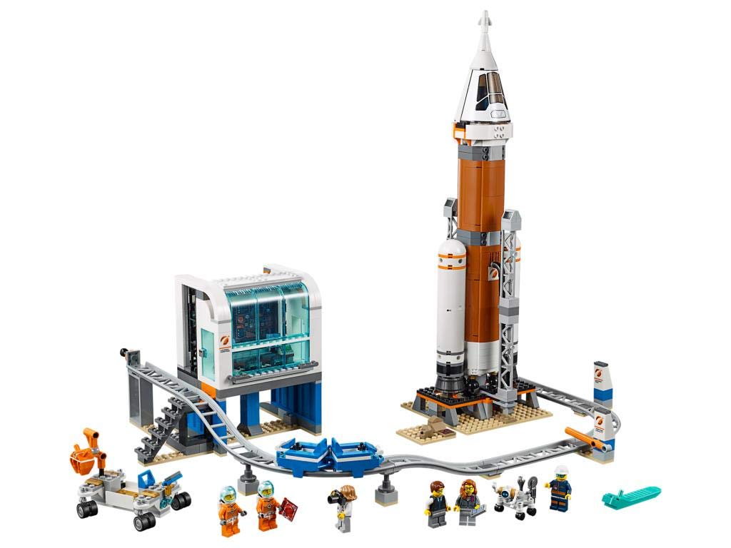 LEGO 60228 City Deep Space Rocket and Launch Control Mars Expedition Set, Space Toys for Kids inspired by NASA with Astronauts, Scientists and Robot Minifigures