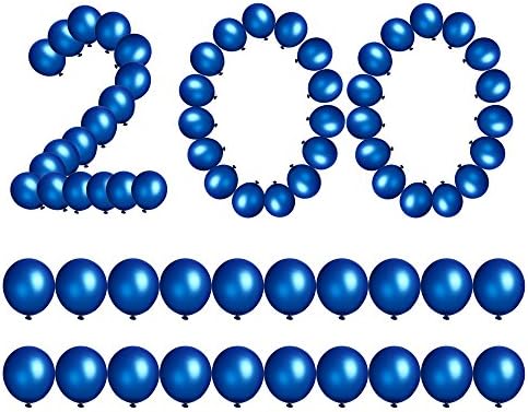 Ecparty 12 Inches Latex Balloons for Party Supplies - Pack of 200 pieces (Navy Blue)
