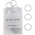 Heliums Small Hair Ties - White - No Damage Mini 1 Inch Reusable 2mm Elastics for Thin Hair and Kids, Neutral Ponytail Holders - 48 Count