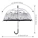HAOCOO Street Clear Umbrella,Bubble Transparent Fashion Dome Auto Open Umbrella Windproof for Outdoor Weddings or Events