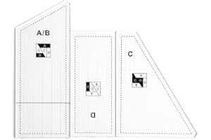 TSHIWORT Quilting Rulers and Templates, 3pcs Creative Quilting Cutting Template, Acrylic Quilt Templates for Cutting, Quilt Ruler for Sewing Machine Cutting Mats, Arts and Crafts