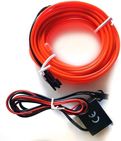 Inion® ☀ EL Ambient Lighting ☀ with 12 Volt Inverter/Adaptor Innovative Unique EL Strip Choice of Colours Light Strips Strip Tape Light Lighting for Modern Car Interior Lighting