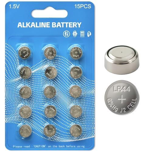 Soyasi 15 Pack LR44 AG13 357 303 SR44 Batteries,1.5V Button Coin Cell Battery