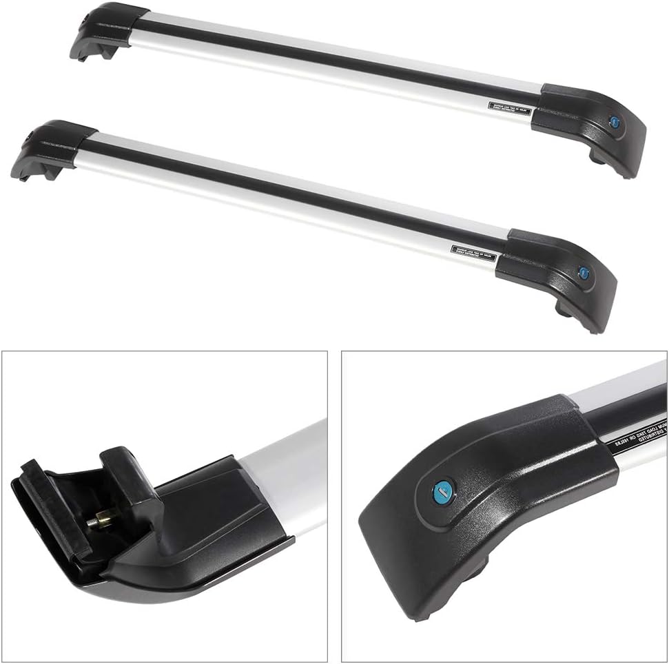 Aintier 2Pcs Aluminum Cross Bar Roof Rack Compatible with 2013-2017 for Hyundai Santa Fe Roof Top Rail Rack Crossbar Luggage Cargo Carrier Roof Rack Set