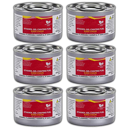 Chafing Dish Fuel Cans Includes 6 Ethanol Gel Chafing Fuels, Burns