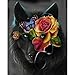 BYAMD 5D Diamond Painting Kits for Adults Wolf Flower Full Drill for Home Wall Decor 12x16inch(Canvas Size)