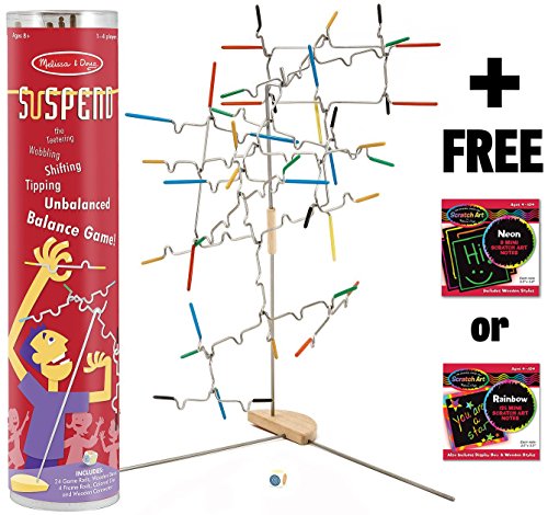 Suspend - Award Winning Family Game + FREE Melissa & Doug Scratch Art Mini-Pad Bundle