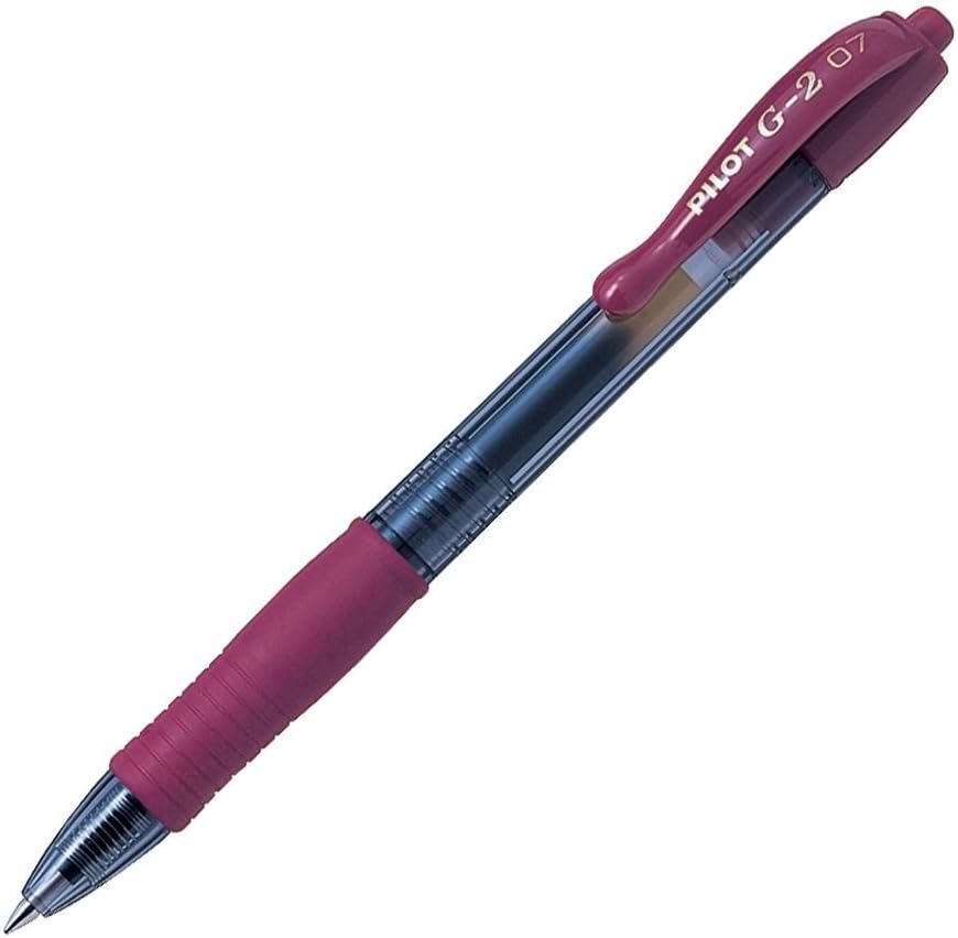 Pilot G207 Retractable Gel Rollerball 0.7 mm Lime Dark Red