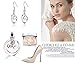 Women's Classical Freshwater Cultured Pearl Dangle Earrings White 925 Sterling Silver