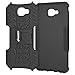 AMZER Hybrid Warrior Impact Resistant Case Skin for Samsung Galaxy A9 Pro, Samsung Galaxy A9 A9000Z - Black
