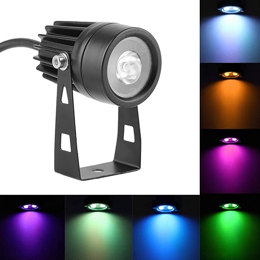 Luces LED para paisajes, 6W Brillante RGB Colorido Lámpara de pie ...