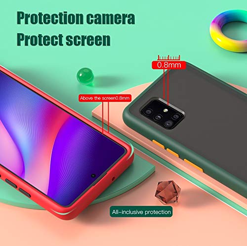 AEETZ Compatible for Samsung S10 Lite Case, Translucent Matte Finish Cover Case, Shockproof Anti-Drop Protection Frosted
