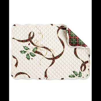 Lenox Holiday Nouveau Quilted Reversible Placemats, Set of 4