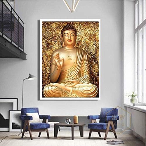 Coral Vaughan 5d diamond art accessories,diamond craft kits,kids cross stitch kit,diamond dotz kits,Buddha figure, Buddha statue, religious culture@45 * 60cm