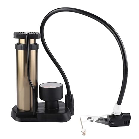 Vbestlife Mini Bicycle Tire Pump Metal Bike Floor Pump Fits Presta