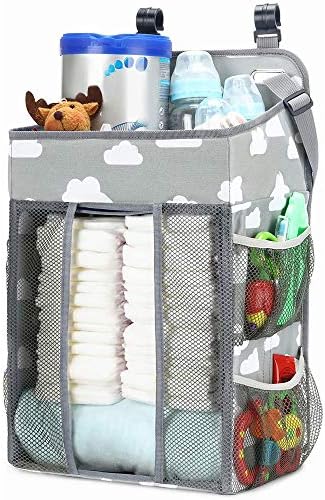 ベビーベッド収納袋 多機能吊り袋 オムツ収納 赤ちゃん 小物収納ケース 折りたたみ 大