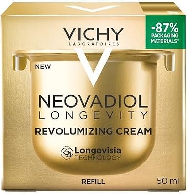 Neovadiol Longevity Pro-Volumen Creme, Aufpolsternde Anti-Aging-Creme, Regenierierende, feuchtigkeitsspendende und straffende Gesichtspflege, Für reife Haut, Nachfüllpackung, 50 ml