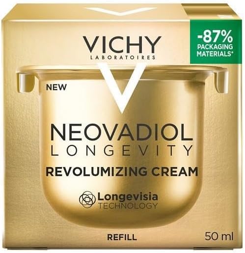 Neovadiol Longevity Pro-Volumen Creme, Aufpolsternde Anti-Aging-Creme, Regenierierende, feuchtigkeitsspendende und straffende Gesichtspflege, Für reife Haut, Nachfüllpackung, 50 ml