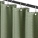 Lazzzy Shower Curtain Green Sage Shower Drapes Metal Grommets Bath Curtain for Bathroom Waffle Weave Textured with Rust-Resistant Metal Grommets Top Shower Curtains 72 inches Long Green 1 Panel
