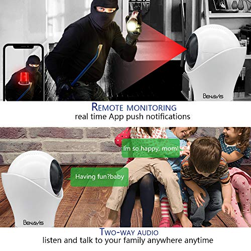 WiFi Security Camera 1080P, 3D Navigation View, Wireless Full HD 2MP 1920 x 1080, Cloud Storage Optional, Indoor Home Usage IP Cameras, Surveillance CCTV Cam Systems