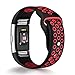 Band for Fitbit Charge 2 Heart Rate, Replacement Fitness Accessory Wristband (Z02-Black,Red, Large)