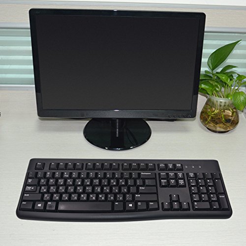 [2PCS PACK] FORITO Hebrew Keyboard Stickers, Keyboard Stickers Hebrew Black Background with White Lettering for Computer Keyboard Keys (Hebrew)