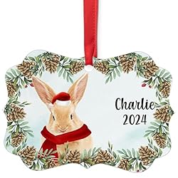 Baby Golden Rabbit Christmas Ornament 2024