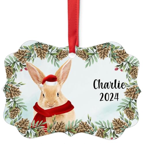 Baby Golden Rabbit Christmas Ornament 2024