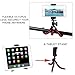 Camera Tripod Kingyee Flexible Tripod Stand Holder with Wireless Bluetooth Remote Control and Universal Cell Phone Mount Adapter for iPhone, Cellphone, Camera (7.5 In Black&Red)