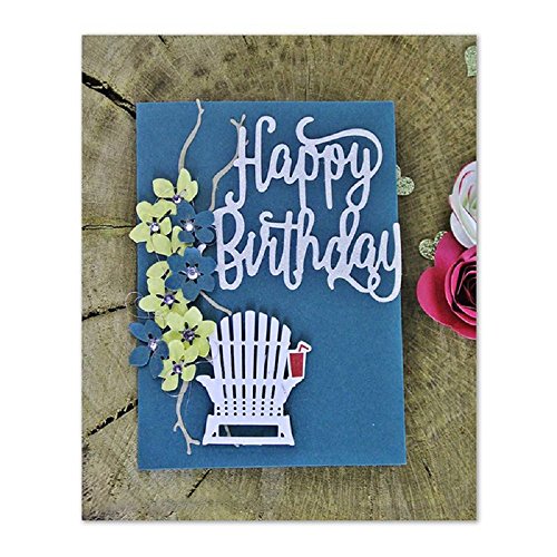 TTLIFE Happy Birthday Metal Die Cutting Dies Scrapbooking Embossing Folder Die Cuts Photo Album Decoration