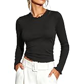 Ezbelle Womens Tops Long Sleeve Shirts Ruffle Business Casual Blouse Fall Trendy Tshirt Work Clothes