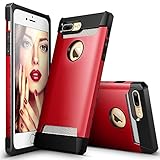 iPhone 7 Plus Case, ESR iPhone 7 Plus Case Hybrid Shockproof [Super Drop Protection]Rugged Case Tough Armor Bumper Case Cover for Apple iPhone 7 Plus 5.5 inches(Shielder Red)