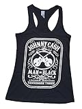 Johnny Cash Man in Black Tennessee Three Ladies Black Tank Top 2 - 2XL (XL)