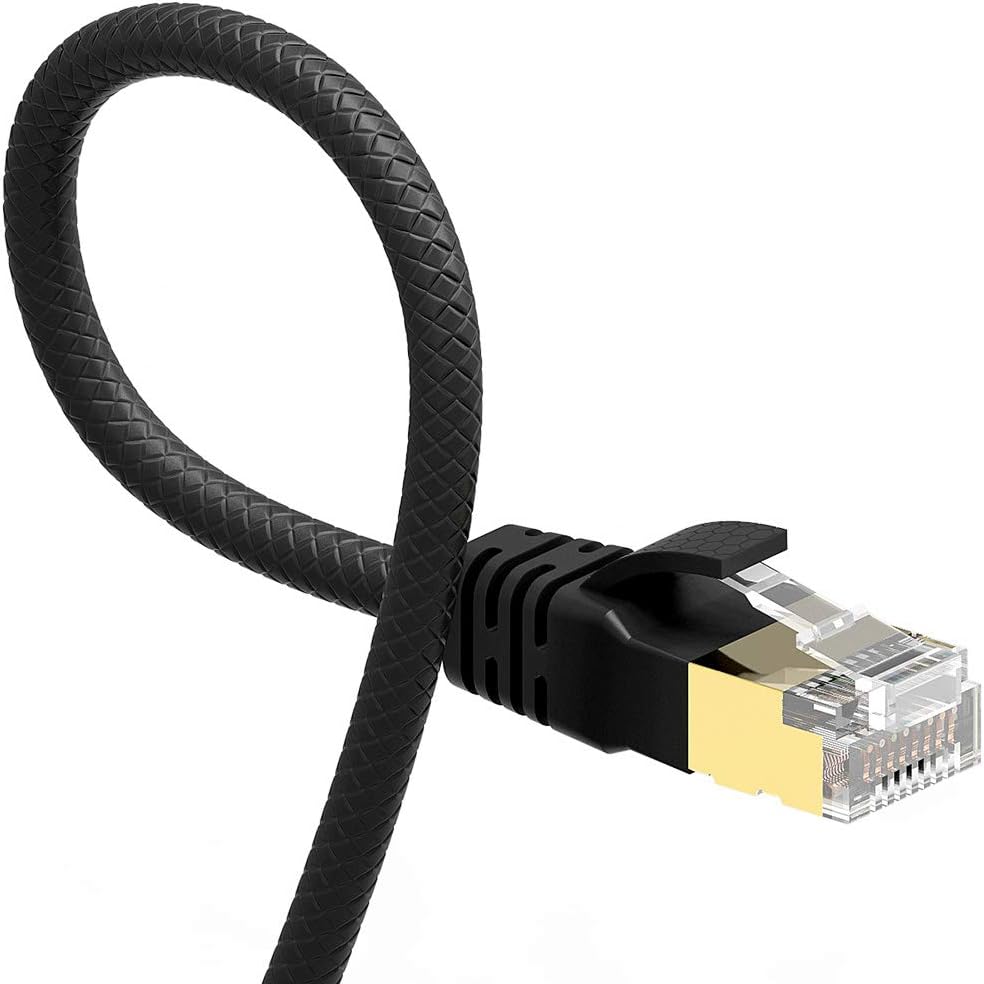 VANDESAIL Ethernet Cables CAT7A High Speed STP RJ45 Gigabit Network Cable with Gold Plated Connector(2m/ 6.5ft, 2Pack)