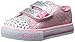 Skechers Kids Twinkle Toes Shuffles Sweet Steps Light-Up Sneaker,Pink/Silver,9 M US Toddler