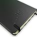 RICCO BELLO Hardcover Pocket to Do List, Undated, Vegan Leather Notebook with Pen Loop, For Work, School, Home, Productivity Planner, 4.25 x 6 inches (Black)