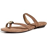 Madewell Women's The Mila Organic Hardware Thong Slide Sandals in Leather
