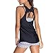 JOYMODE Women's 3 Pieces Athletic Swimwear Sports Swimsuit Set with Boyshort