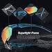 TOREGE Polarized Sports Sunglasses for Cycling Running Fishing Golf TR90 Unbreakable Frame TR003 (Blue&Black)