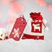 Gift Tags, Zealor 100 Pieces Red Kraft Paper Gift Tags Snowflake Shape with String for Christmas Wedding Favor