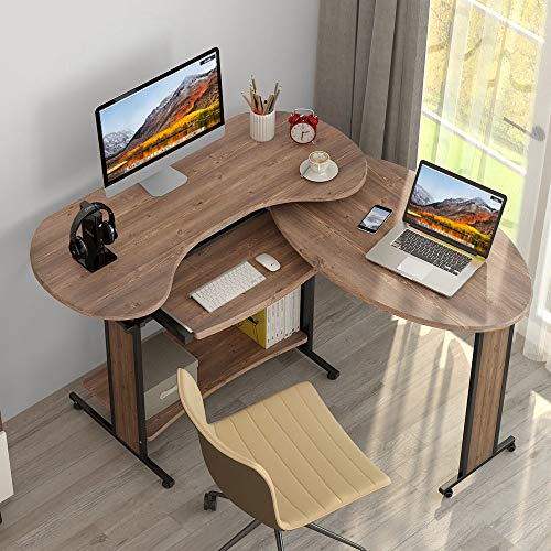 LShaped Computer Desk, LITTLE TREE Rotating Corner Desk & Modern