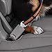 Kurgo Direct to Seatbelt Swivel Tether - Easy-Use Dog Car Harness Clip - Adjustable Ride Strap - Universal Fit for Most Vehicles - All Steel Hardware - Backseat Restraint - Orange