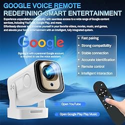 Mini Projector 4K with WiFi Bluetooth 5.4 - Smart